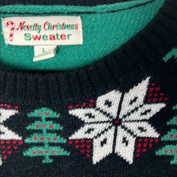 Festive Llama Christmas Sweater - Green - Picture 8 of 13